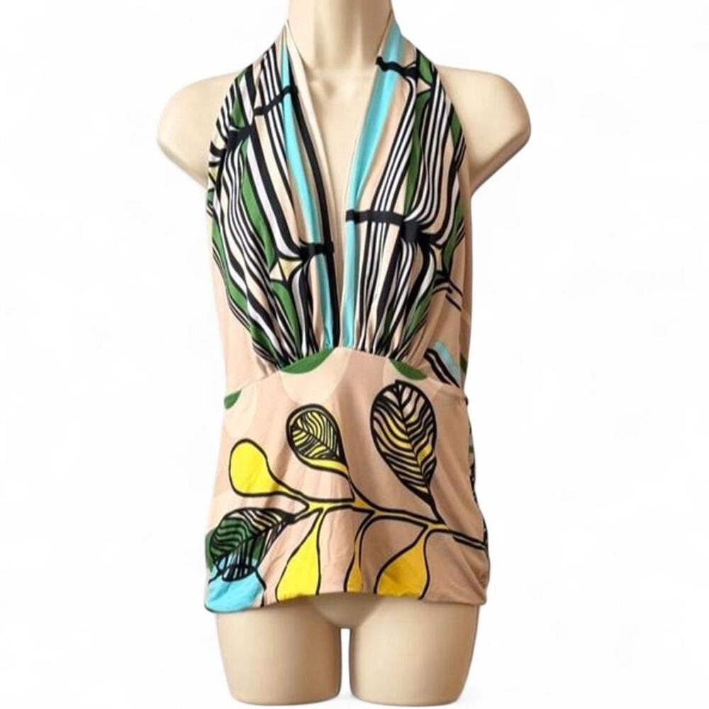 Analili multicoloured halter neck top